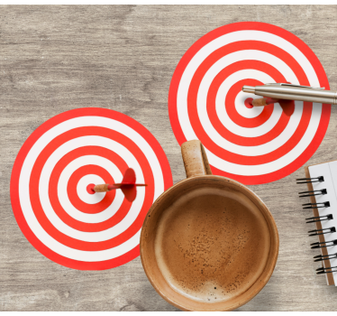 Sottobicchieri nerd motivo spirale da bersaglio - TenStickers