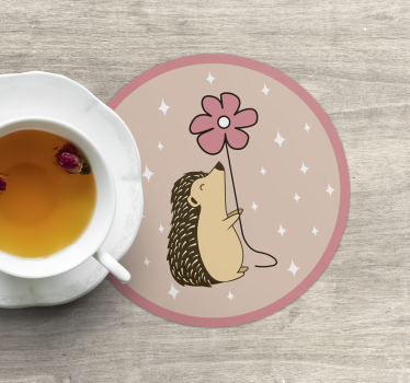 Sottobicchieri nerd palloncino fiore riccio - TenStickers