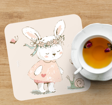 Sottobicchieri nerd personaggio coniglio fantasioso - TenStickers