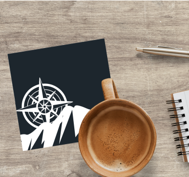 Sottobicchieri nerd picchi della bussola navigazionale - TenStickers