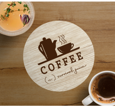 Sottobicchieri personalizzabile caffettiera e tazza - TenStickers