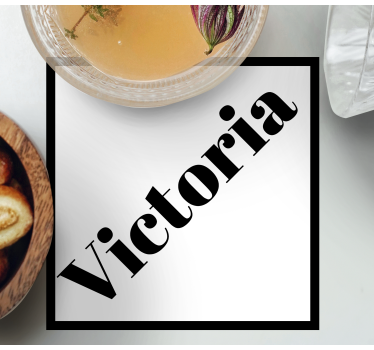 Sottobicchieri personalizzabile con nome personalizzato - TenStickers