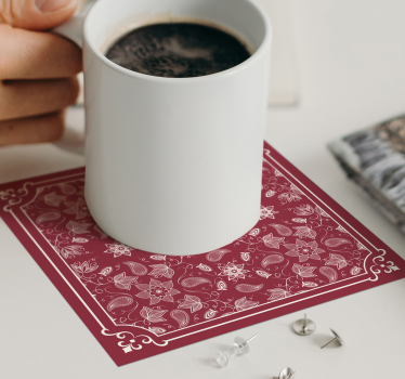 Sottobicchieri vintage a motivi floreali - TenStickers