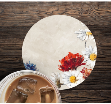 Sottobicchieri vintage composizione di fiori vivaci - TenStickers