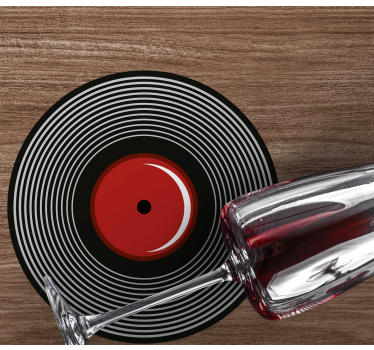 Sottobicchieri vintage design dischi in vinile retro - TenStickers