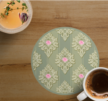Sottobicchieri vintage elemento botanico intricato - TenStickers