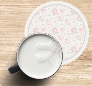 Sottobicchieri vintage motivo floreale vintage - TenStickers