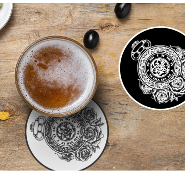 Sottobicchieri vintage orologi da tasca con rose - TenStickers
