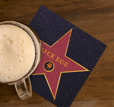 Stella di hollywood sottobicchiere con nome - TenStickers