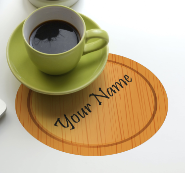 Struttura in legno con sottobicchiere personalizzate con testo - TenStickers