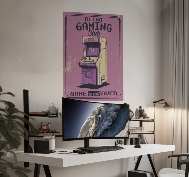 Poster cameretta ragazzi club di gioco retrò - TenStickers