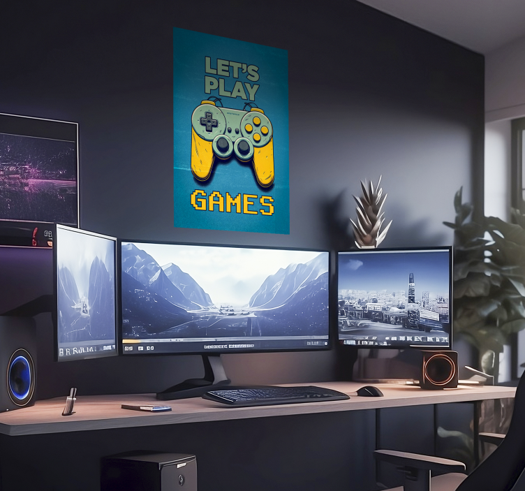 Poster cameretta ragazzi giochiamo - TenStickers