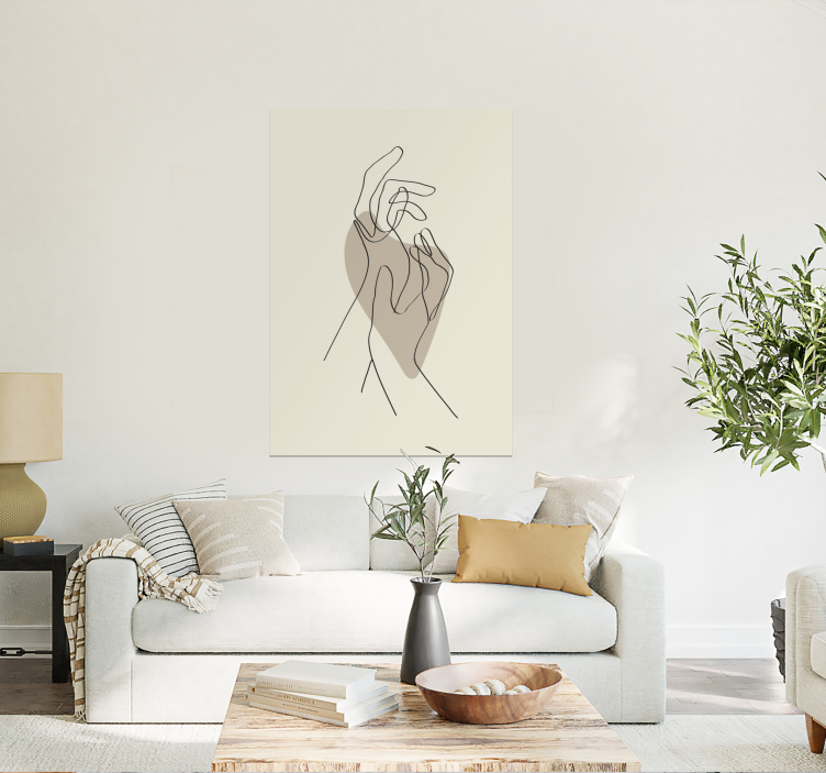 Poster con le mani stile astratto - TenStickers