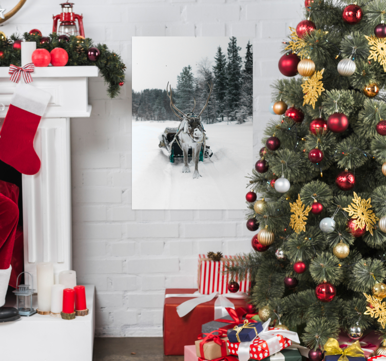 Poster con renne stile Natale - TenStickers
