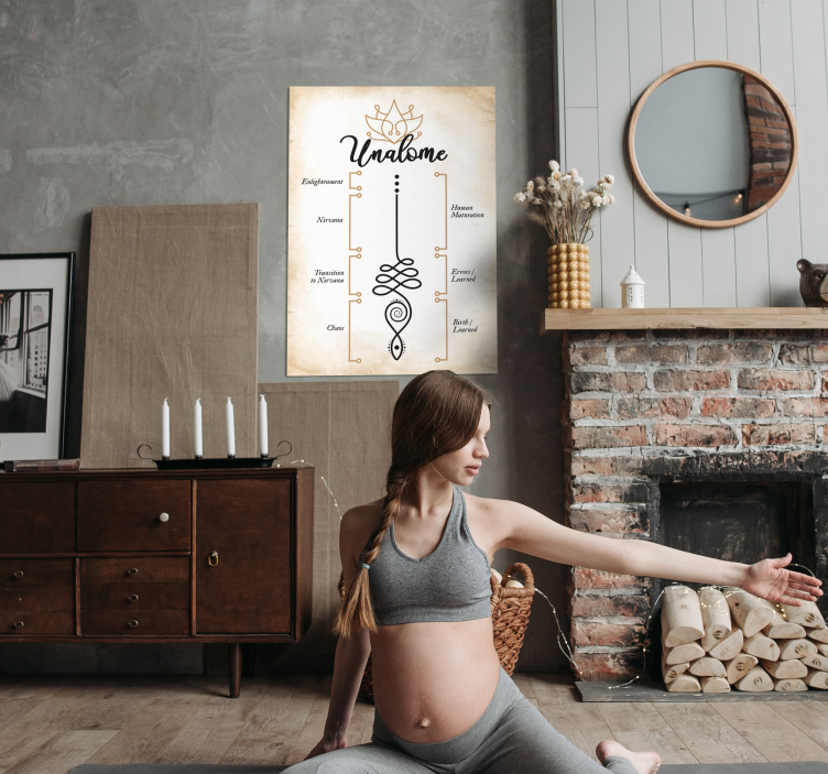 Poster con unalome e simbolo - TenStickers