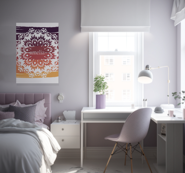 Poster mandala colorato e personalizzabile - TenStickers