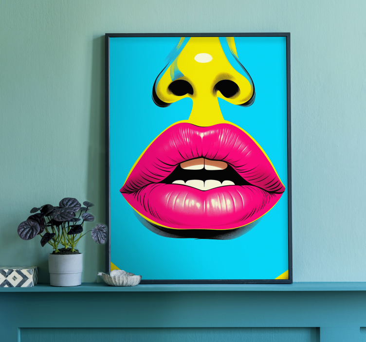 Poster pop art bocca sexy - TenStickers
