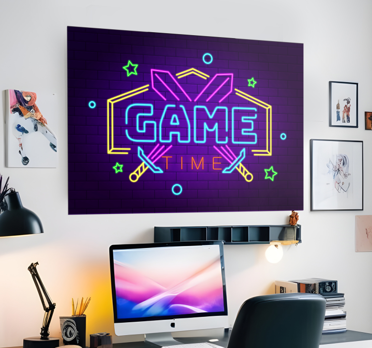 Poster videogioco effetto neon - TenStickers