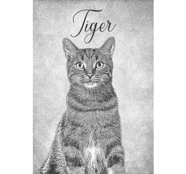 Poster di altri animali disegno personalizzato in bianco e nero - TenStickers