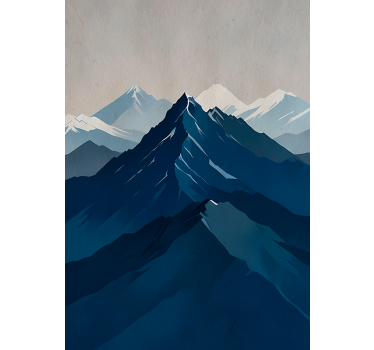 Poster disegno artistico alte montagne - TenStickers