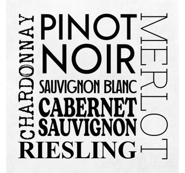 Poster da cucina tipi di vino - TenStickers