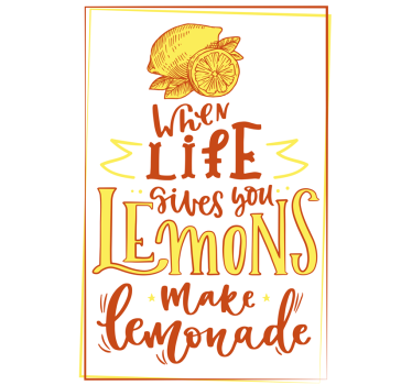 Poster da cucina citazione schizzo di limone - TenStickers