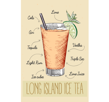 Poster da cucina long island iced tea - TenStickers