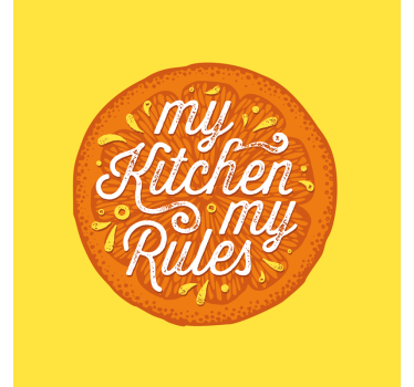 Poster da cucina arancione disegnato a mano - TenStickers