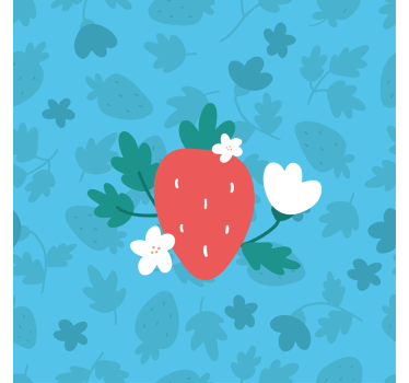 Poster da cucina con motivi di frutta e fiori colorati - TenStickers