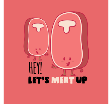 Poster da cucina citazione divertente sulla carne - TenStickers