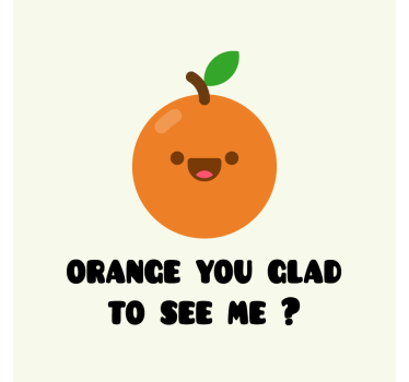 Poster da cucina citazione divertente con arancia - TenStickers
