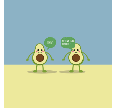 Poster da cucina citazione sull'avocado e i grassi buoni - TenStickers