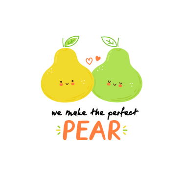 Poster da cucina citazione divertente con pere - TenStickers