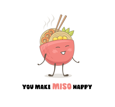 Poster da cucina mi fai felice gioco di parole - TenStickers