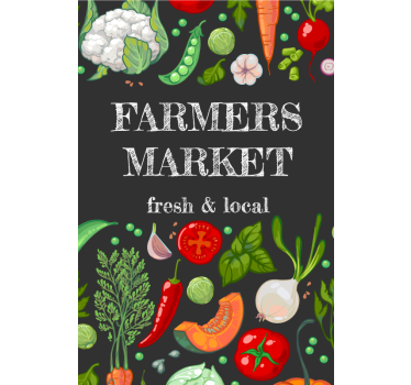 Poster da cucina mercato contadino - TenStickers