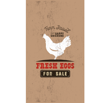 Poster da cucina uova fresche pollo bianco - TenStickers