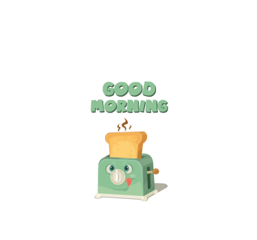 Poster da cucina buongiorno con il tostapane - TenStickers