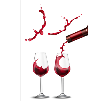 Poster da cucina spruzzo di vino dinamico - TenStickers