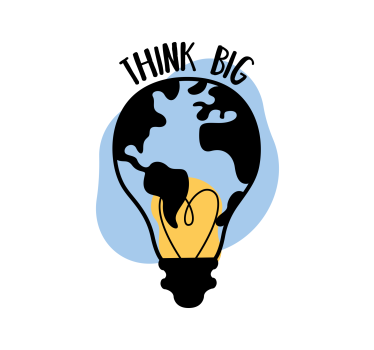 Poster per ufficio mondo a forma di lampadina - TenStickers