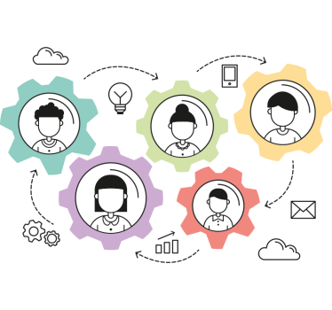 Poster per ufficio motore di collaborazione - TenStickers