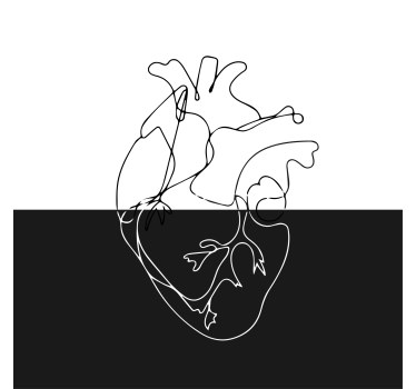 Poster cameretta ragazzi lineart cuore geometrico - TenStickers
