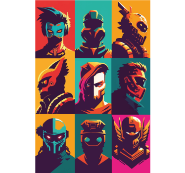 Poster cameretta ragazzi personaggi epici pop art - TenStickers