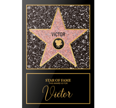Poster da soggiorno stella della fama personalizzata - TenStickers