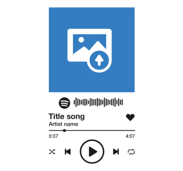 Poster da soggiorno canvas spotify sfondo bianco - TenStickers