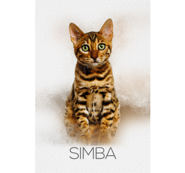 Poster da soggiorno ritratto di animali domestici - TenStickers