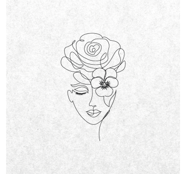 Poster da soggiorno donna minimalista senza volto - TenStickers