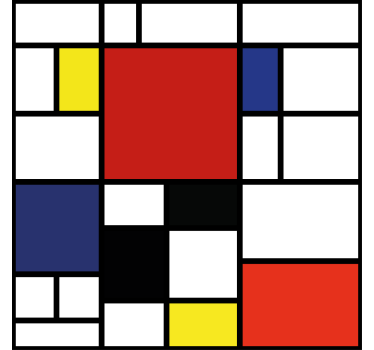 Poster da soggiorno blocchi di colore astratti - TenStickers