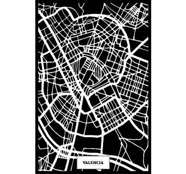 Poster da soggiorno mappa topografica valencia - TenStickers