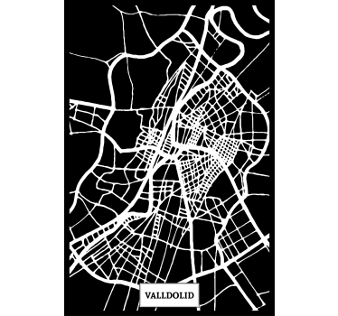 Poster da soggiorno mappa topografica valladolid - TenStickers