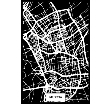 Poster da soggiorno mappa topografica murcia - TenStickers